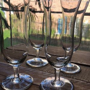 Set of 6 Stemmed Juice Glasses Brunch/Small Champagne Flutes Bridal Breakfast